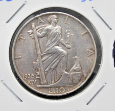 Moneta 1936 Italia Regno 10