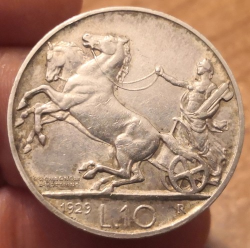 Moneta lire 1929 biga 2 - 1929,