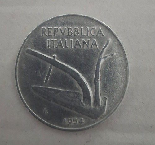 Moneta lire anno 1954 - 10, bb