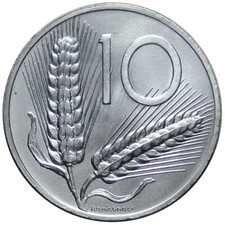 10 Lire Spiga dal 1951 al 2001