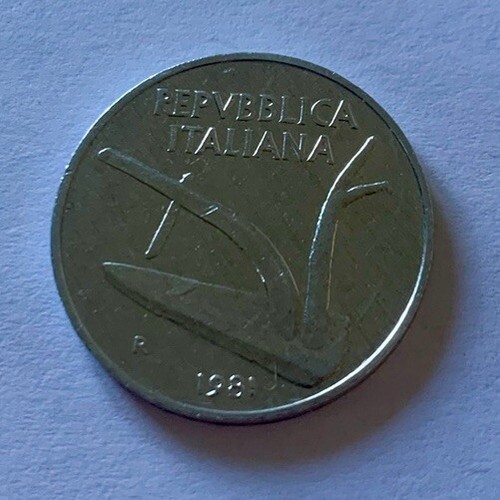 Moneta 10 lire 1981 - moneta,