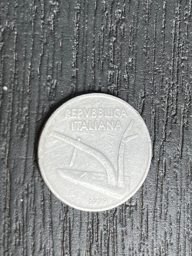 Moneta lire spiga aratro - 10,