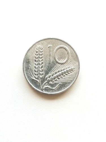 Moneta lire spighe - 10, spighe/aratro