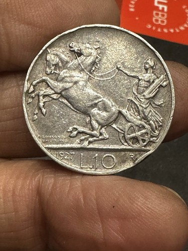 Moneta lire biga 1927 - (67),