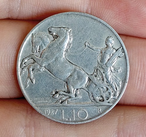 Lire 1927 biga - 1927**, argento
