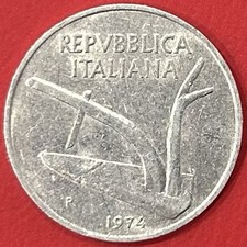 Moneta 10 Lire 1974 "Spighe"
