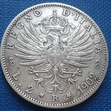 MONETA REGNO V. E. III 2 LIRE