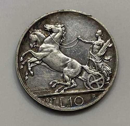 Moneta lire 1927 rosette - 10,