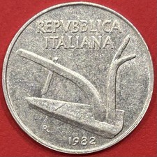 Moneta 10 Lire 1982 "Spighe"