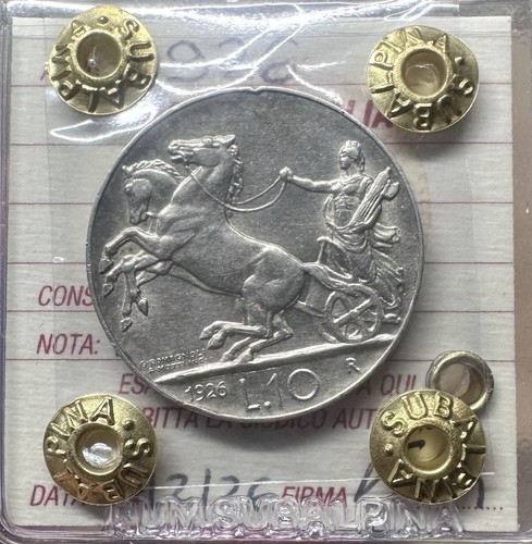 Moneta regno italia 10 lire - moneta,