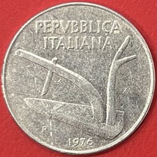 Moneta 10 Lire 1976 "Spighe"